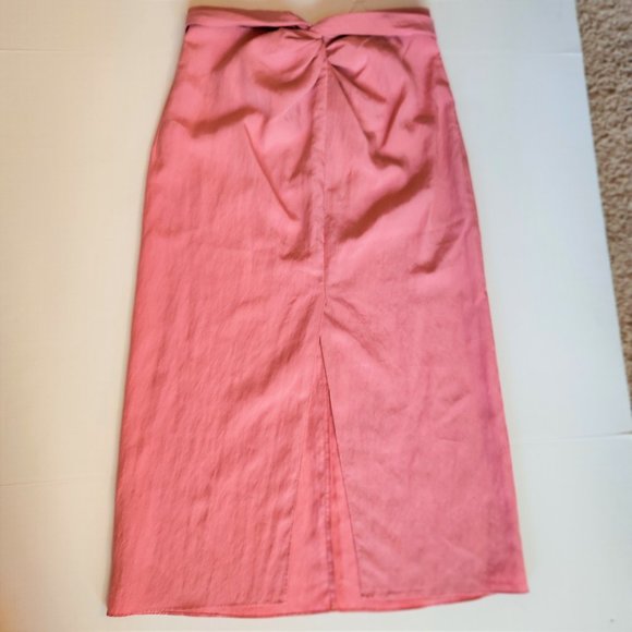 VINCE Knot Front Midi Skirt, Small - Picture 7 of 12